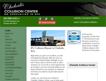 Tablet Screenshot of chehaliscollisioncenter.com